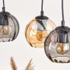 Koyoto Suspension, Boule lumineuse, Suspension Écru, Noir, 3 lumières