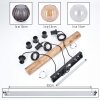 Koyoto Suspension, Boule lumineuse, Suspension Écru, Noir, 3 lumières