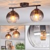 Koyoto Plafonnier, Boule lumineuse Clair, Fumé, 2 lumières