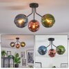 Koyoto Plafonnier, Boule lumineuse 42 cm Bleu, Vert, Cuivré, 3 lumières