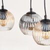 Koyoto Suspension, Boule lumineuse, Suspension Écru, Noir, 3 lumières