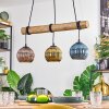 Koyoto Suspension, Boule lumineuse, Suspension Écru, Noir, 3 lumières