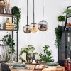 Gastor Suspension, Boule lumineuse, Suspension Ambre, Fumé, 3 lumières