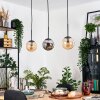 Gastor Suspension, Boule lumineuse, Suspension Ambre, Fumé, 3 lumières