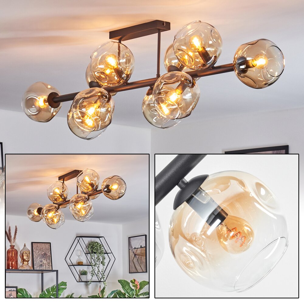 Ripoll Plafonnier, Boule lumineuse Ambre, Clair, 10 lumières main product photo