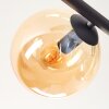Gastor Plafonnier, Boule lumineuse Ambre, Fumé, 5 lumières