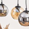 Koyoto Suspension, Boule lumineuse, Suspension Écru, Noir, 3 lumières