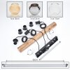 Koyoto Suspension, Boule lumineuse, Suspension Écru, Noir, 3 lumières