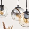 Koyoto Suspension, Boule lumineuse, Suspension Écru, Noir, 3 lumières