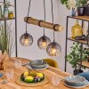 Koyoto Suspension, Boule lumineuse, Suspension Écru, Noir, 3 lumières