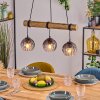 Koyoto Suspension, Boule lumineuse, Suspension Écru, Noir, 3 lumières