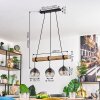 Koyoto Suspension, Boule lumineuse, Suspension Écru, Noir, 3 lumières