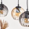 Koyoto Suspension, Boule lumineuse, Suspension Écru, Noir, 3 lumières