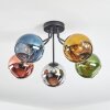 Koyoto Plafonnier, Boule lumineuse 52 cm Bleu, Chrome, Or, Vert, Cuivré, Fumé, 5 lumières