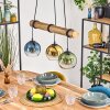 Koyoto Suspension, Boule lumineuse, Suspension Écru, Noir, 3 lumières