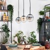 Gastor Suspension, Boule lumineuse, Suspension Ambre, Clair, Fumé, 3 lumières