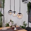 Gastor Suspension, Boule lumineuse, Suspension Ambre, Clair, Fumé, 3 lumières