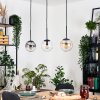 Gastor Suspension, Boule lumineuse, Suspension Ambre, Clair, Fumé, 3 lumières