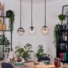 Gastor Suspension, Boule lumineuse, Suspension Ambre, Clair, Fumé, 3 lumières