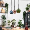 Gastor Suspension, Boule lumineuse, Suspension Bleu, Vert, Cuivré, 3 lumières