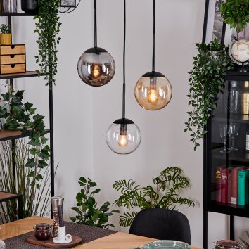 Gastor Suspension, Boule lumineuse, Suspension Ambre, Clair, Fumé, 3 lumières Gastor Suspension, Boule lumineuse, Suspension Ambre, Clair, Fumé, 3 lumières