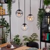 Gastor Suspension, Boule lumineuse, Suspension Ambre, Clair, Fumé, 3 lumières