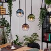 Gastor Suspension, Boule lumineuse, Suspension Bleu, Vert, Clair, Cuivré, 3 lumières