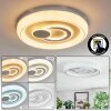 Rarel Plafonnier LED Argenté, Blanc, 1 lumière
