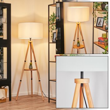 Flemming Lampadaire Écru, Noir, 1 lumière