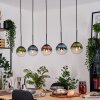 Gastor Suspension, Boule lumineuse, Suspension Bleu, Vert, Clair, Cuivré, 5 lumières
