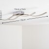 Plafonnier Kalandi LED Nickel mat, 2 lumières