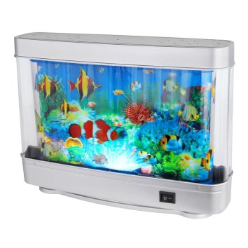 Lampe à poser Globo ABAI LED Argenté, 1 lumière Lampe à poser Globo ABAI LED Argenté, 1 lumière