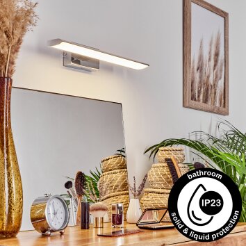 lampe miroir  Morges LED Chrome, Blanc, 1 lumière