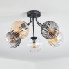 Koyoto Plafonnier, Boule lumineuse 52 cm Ambre, Clair, Fumé, 5 lumières