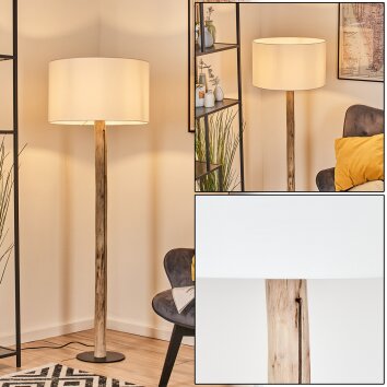 Flemming Lampadaire Écru, Noir, 1 lumière