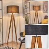 Flemming Lampadaire Écru, Noir, 1 lumière