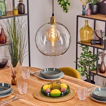 Koyoto Suspension, Boule lumineuse, Suspension Or, 1 lumière