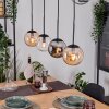Gastor Suspension, Boule lumineuse, Suspension Ambre, Clair, Fumé, 4 lumières