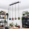 Gastor Suspension, Boule lumineuse, Suspension Bleu, Chrome, Vert, Cuivré, Fumé, 4 lumières