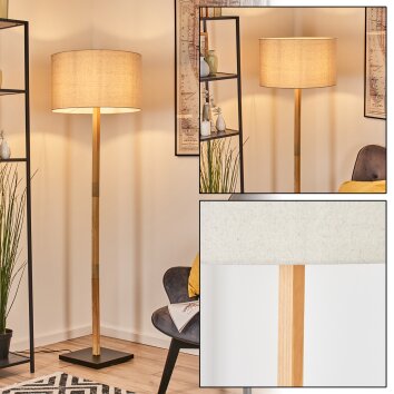 Flemming Lampadaire Écru, Noir, 1 lumière