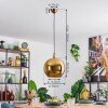 Koyoto Suspension, Boule lumineuse, Suspension Or, 1 lumière