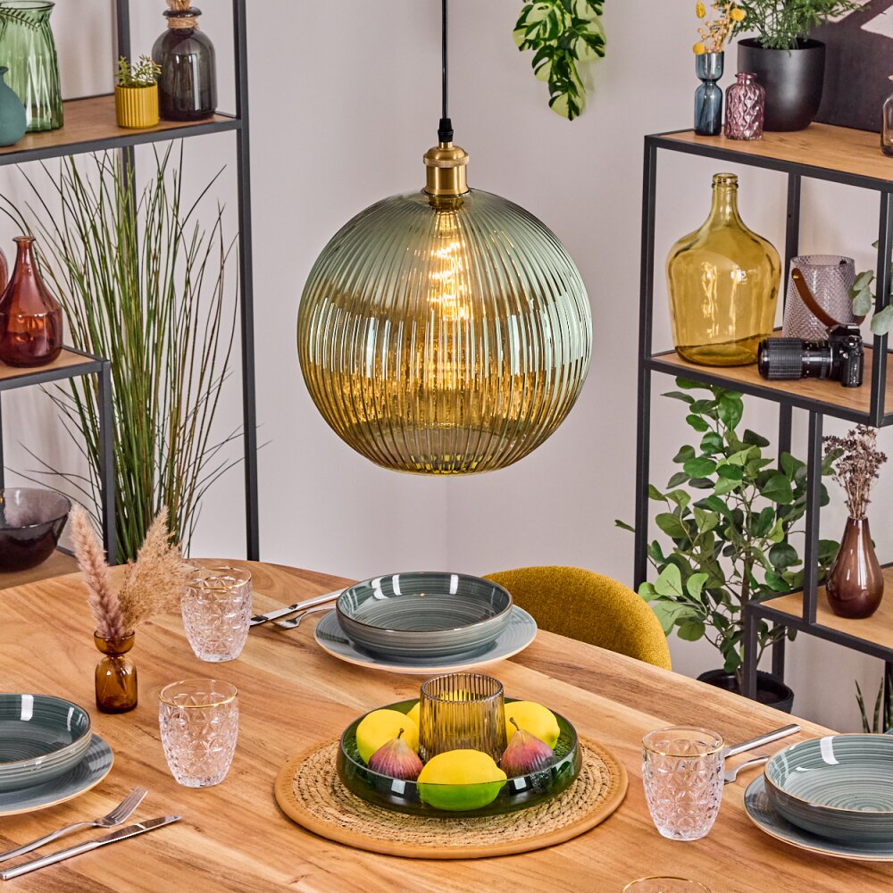 Koyoto Suspension, Boule lumineuse, Suspension Or, 1 lumière main product photo