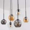 Ripoll Suspension, Boule lumineuse, Suspension Ambre, Clair, Fumé, 6 lumières