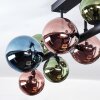 Chehalis Plafonnier, Boule lumineuse Bleu, Vert, Cuivré, 10 lumières