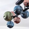 Chehalis Plafonnier, Boule lumineuse Bleu, Vert, Cuivré, 10 lumières
