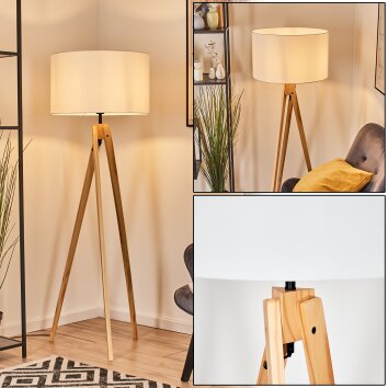 Flemming Lampadaire Écru, Noir, 1 lumière Flemming Lampadaire Écru, Noir, 1 lumière