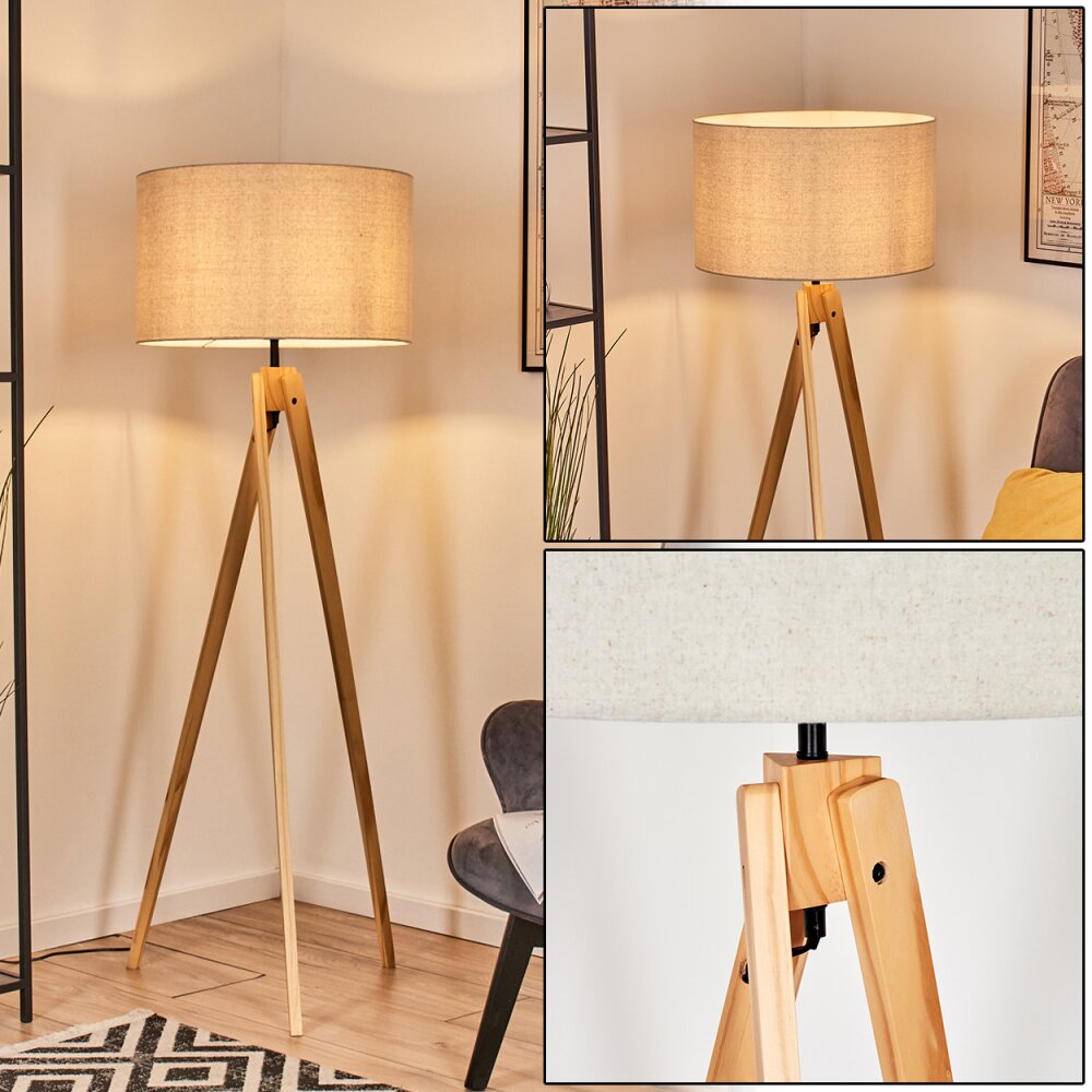 Flemming Lampadaire Écru, Noir, 1 lumière main product photo