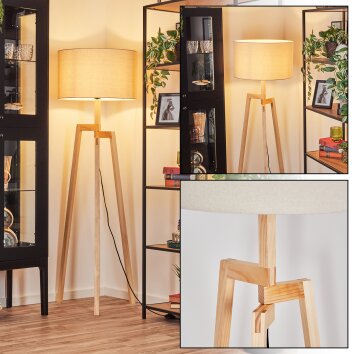 Flemming Lampadaire Écru, Noir, 1 lumière Flemming Lampadaire Écru, Noir, 1 lumière