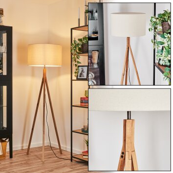 Flemming Lampadaire Écru, Nickel mat, 1 lumière Flemming Lampadaire Écru, Nickel mat, 1 lumière