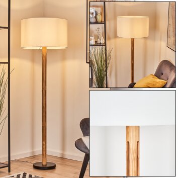 Flemming Lampadaire Écru, Noir, 1 lumière Flemming Lampadaire Écru, Noir, 1 lumière